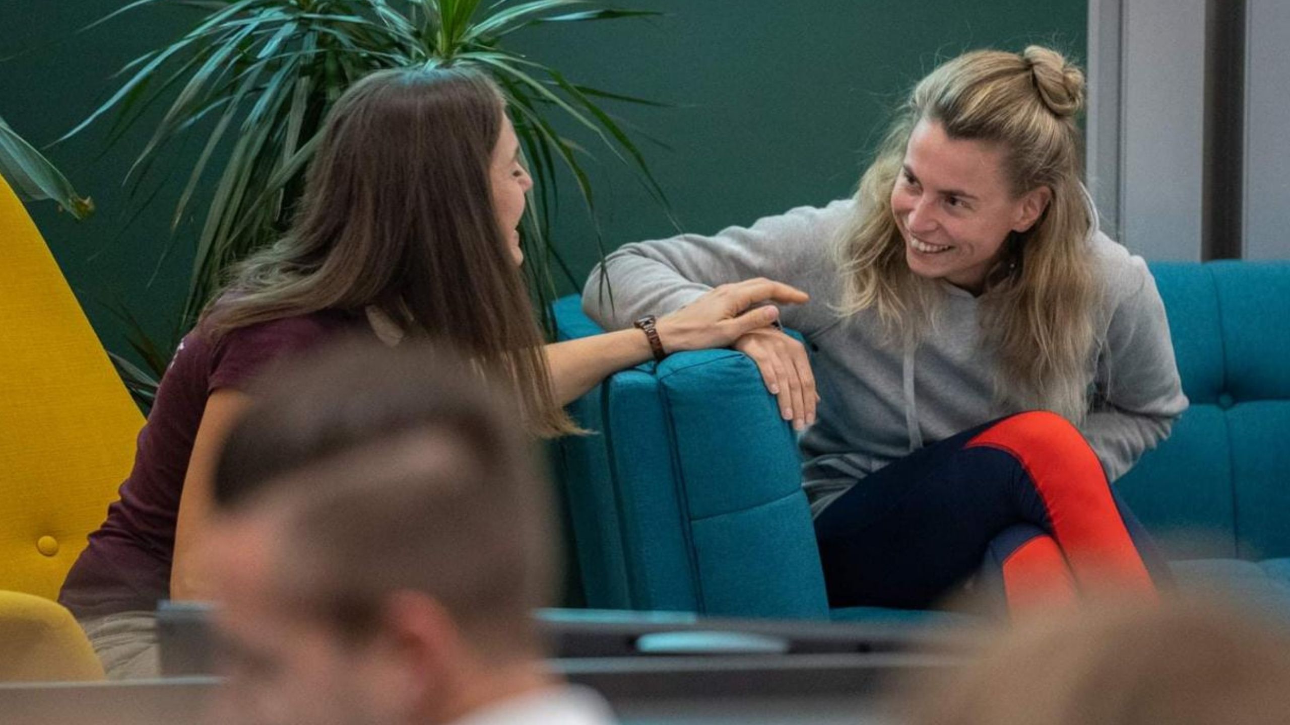 Nadine in conversation during a strategic workshop